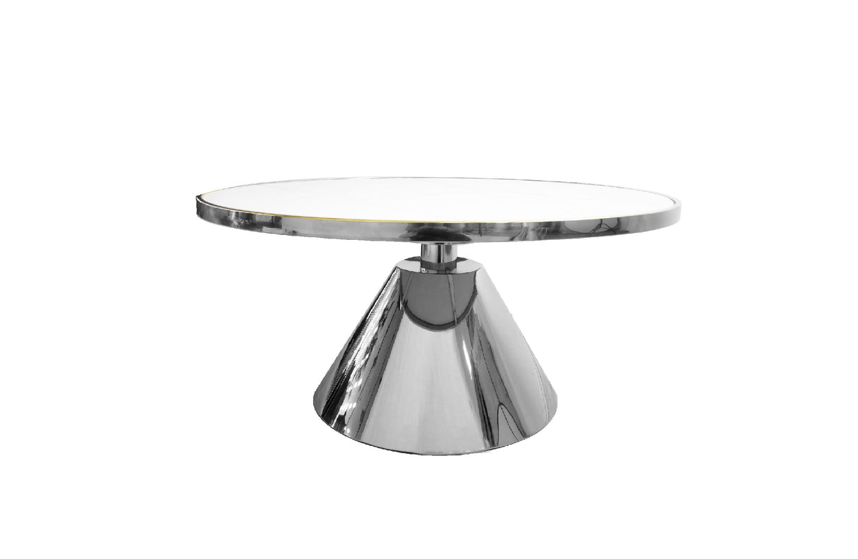Modern Glam White Marble Coffee Table