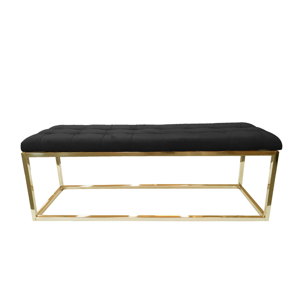Holly Velvet Ottoman - Elegant Accent Piece