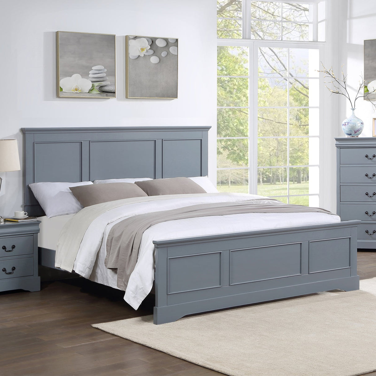 Spencer 4-Piece Grey Bedroom Furniture Set