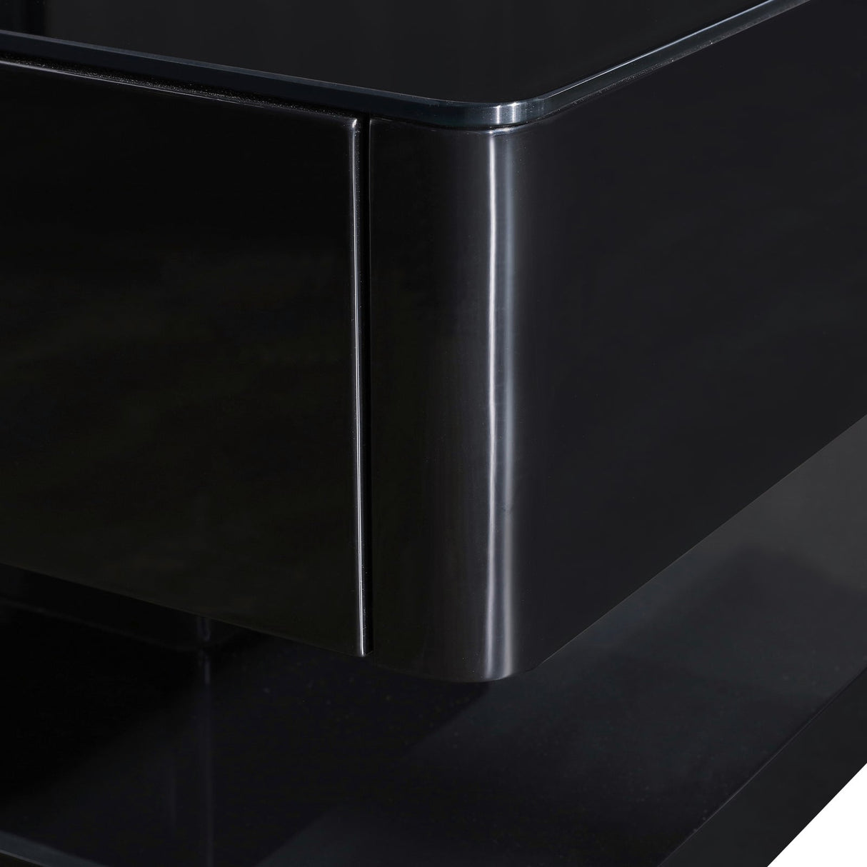 High Gloss Modern Coffee Table with Storage
