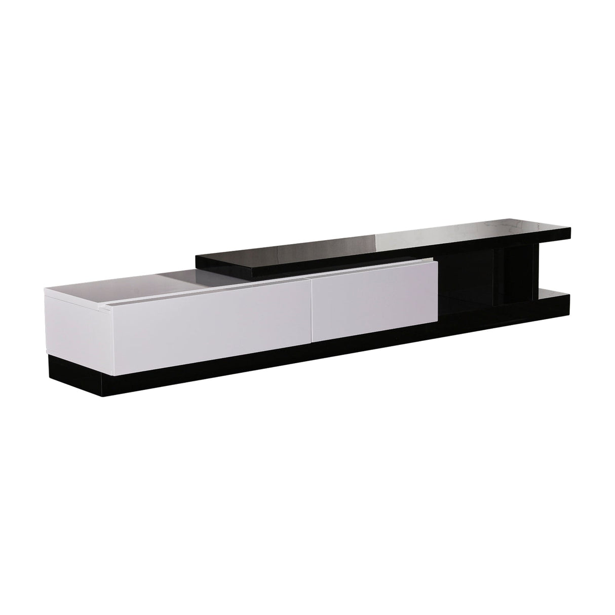 Elegant High Gloss TV Cabinet with Drawers