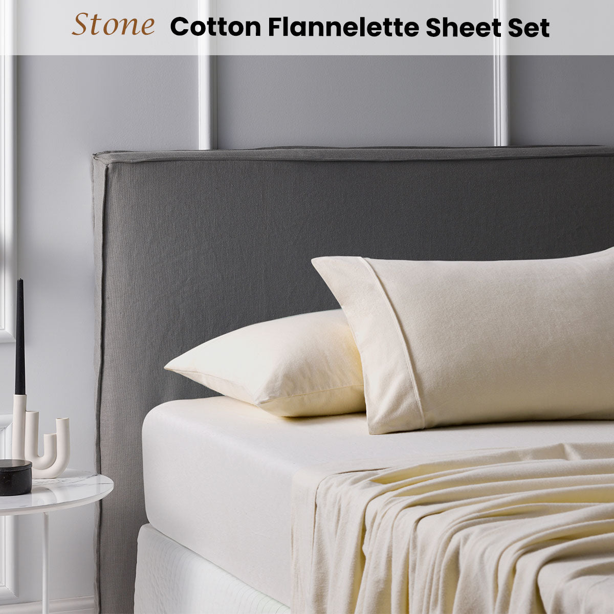 Accessorize Cotton Flannelette Sheet Set Brushed Soft Warm Bedding Collection