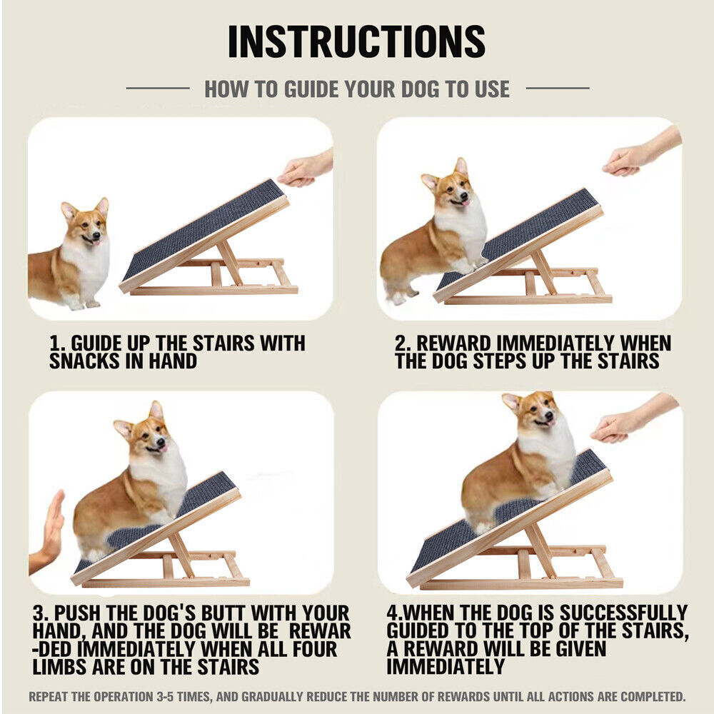 VaKa Adjustable Foldable Dog Ramp 100cm