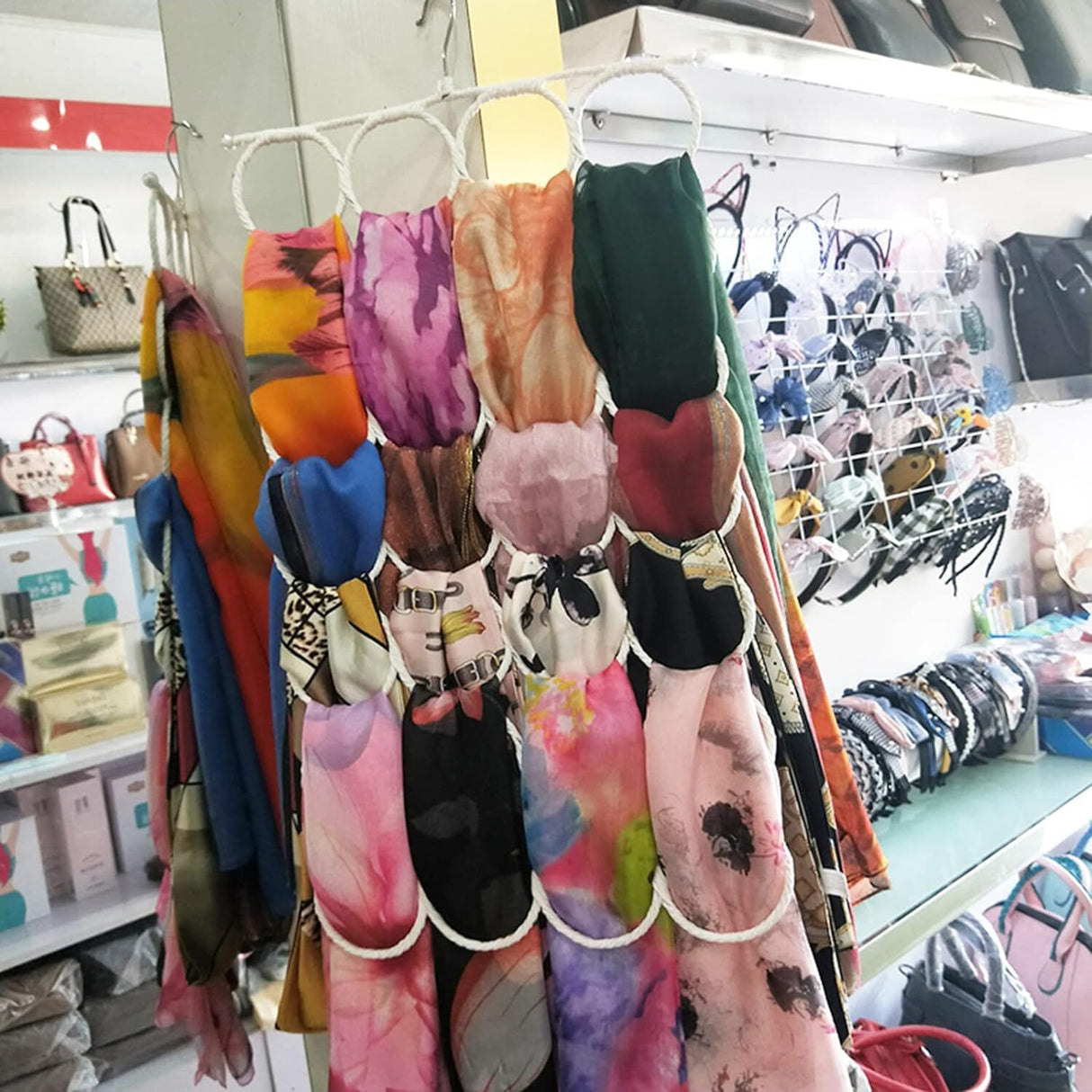 24-Hole Scarf and Accessory Organizer Hanger