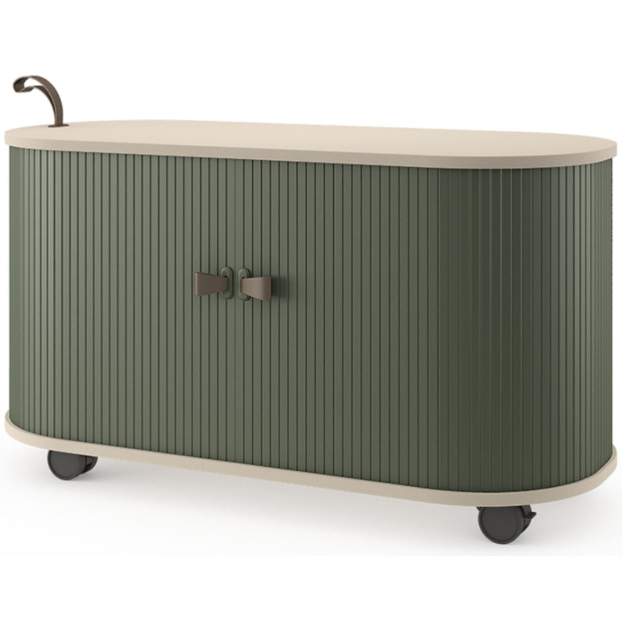 Mobile Roller Shutter Cabinet with Adjustable Shelves