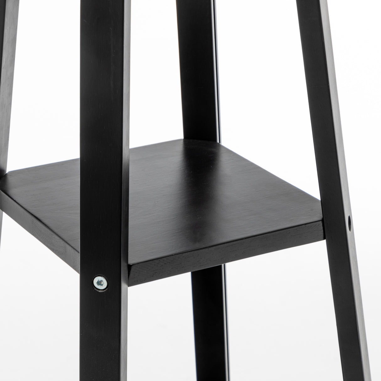 Elegant 3-Tier Natural Wood Floor Lamp