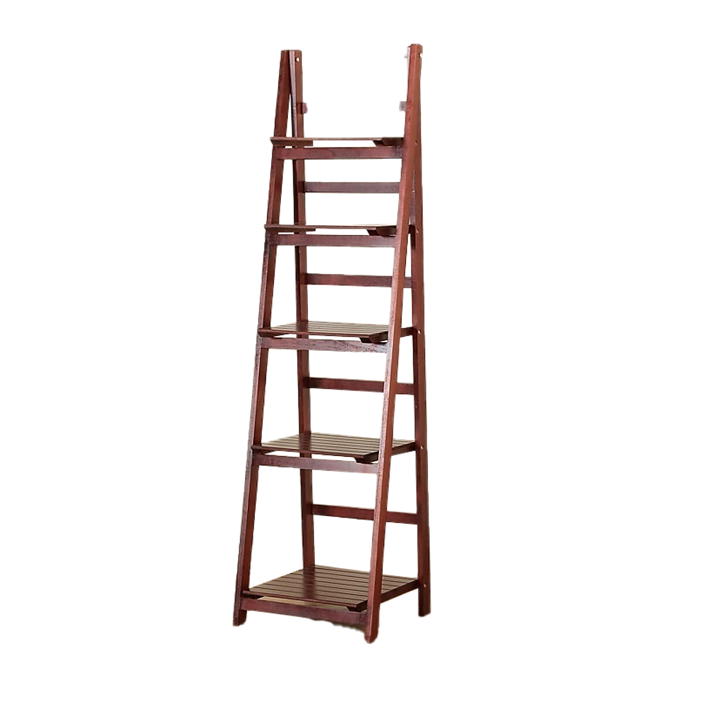 5-Tier Elegant Wooden Ladder Shelf
