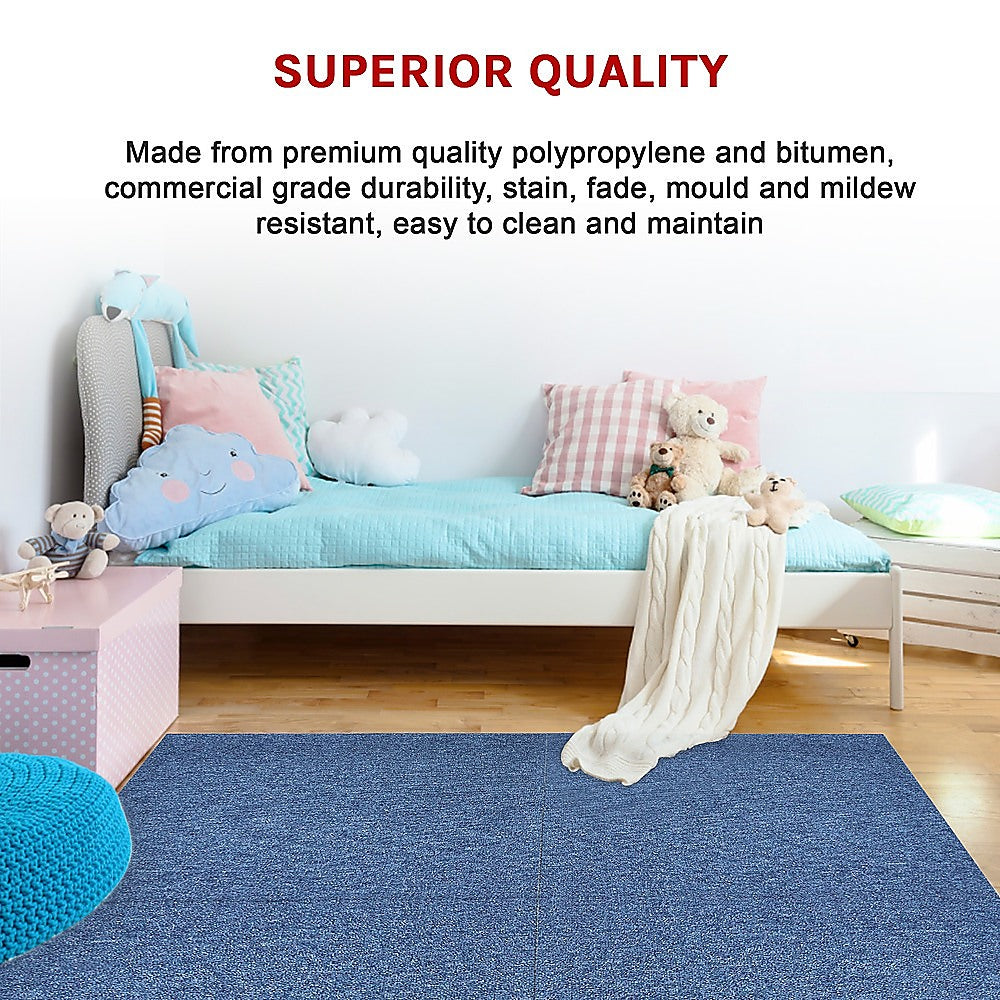 Premium Blue Carpet Tiles for Heavy Use 5m²