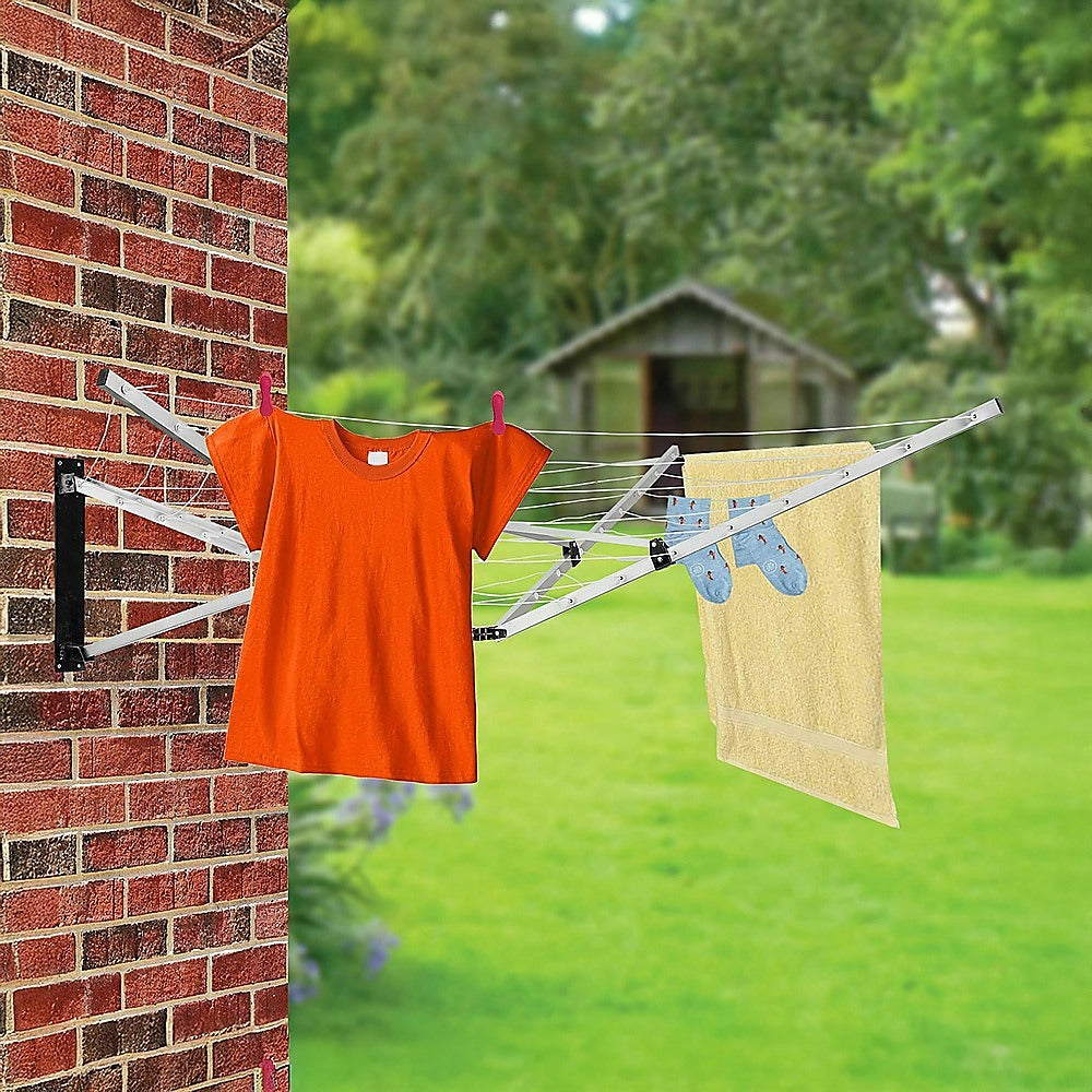 Wall-Mountable 5-Arm Clothes Airer Dryer