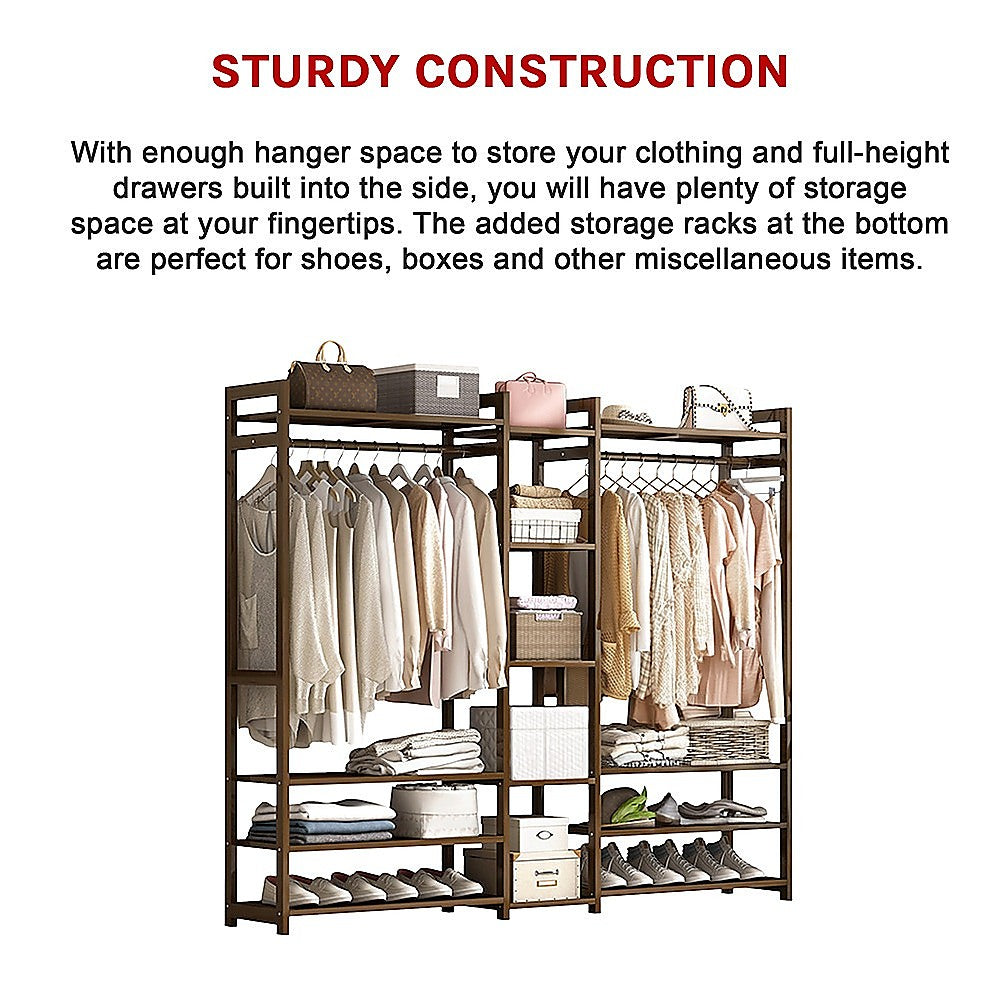 Elegant Bamboo Portable Clothes Rack and Hanger