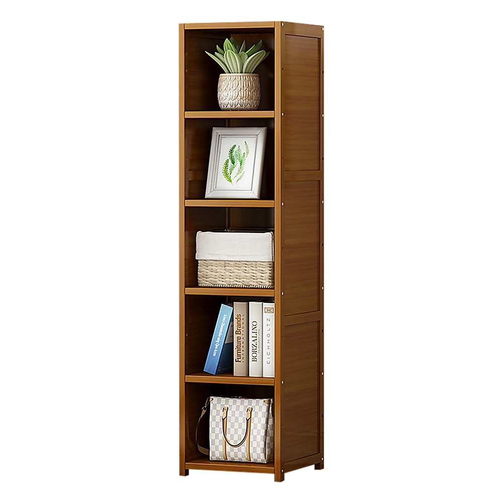 Bamboo Adjustable Shelf Bookcase Display Rack