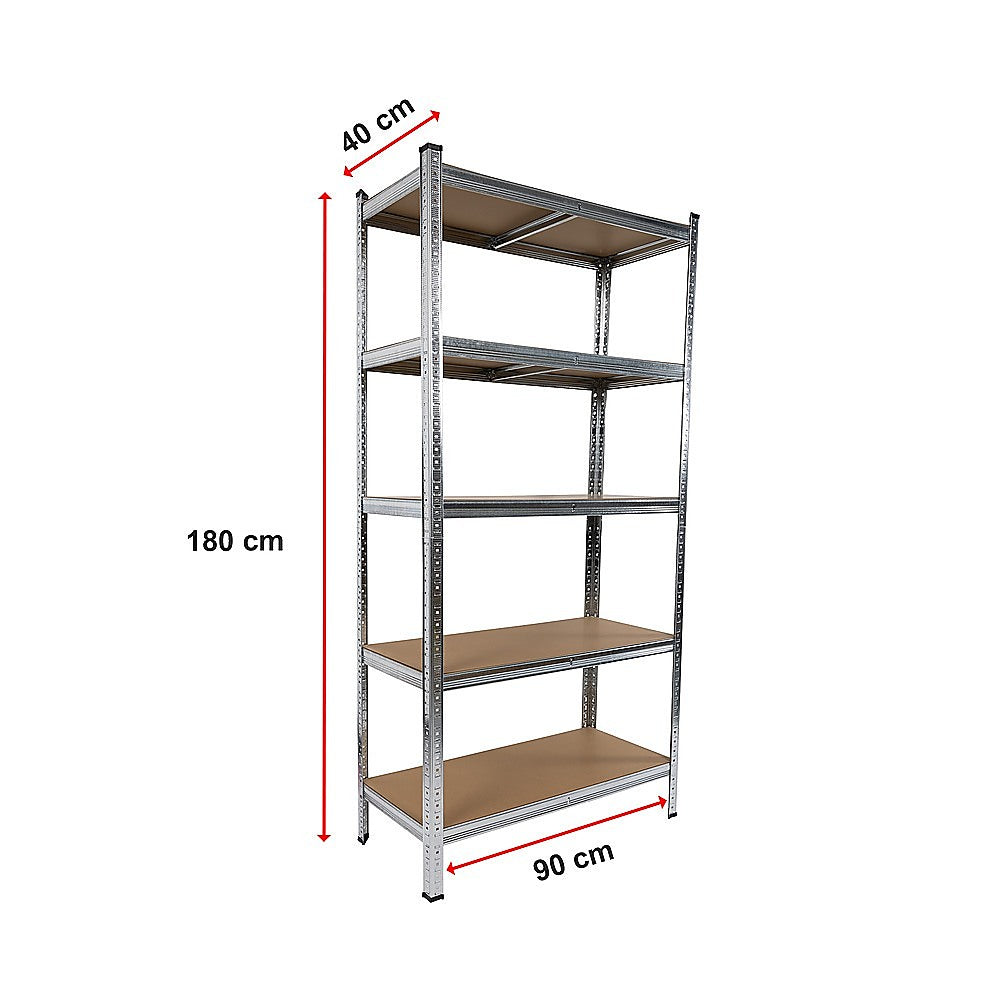 Heavy-Duty 5-Tier Garage Shelving Rack Set
