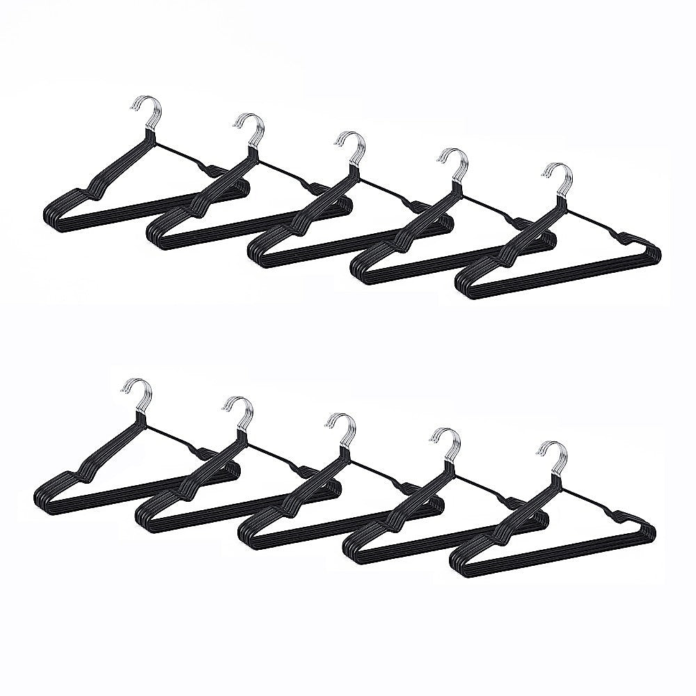Durable Non-Slip Metal Clothes Hangers Set of 100