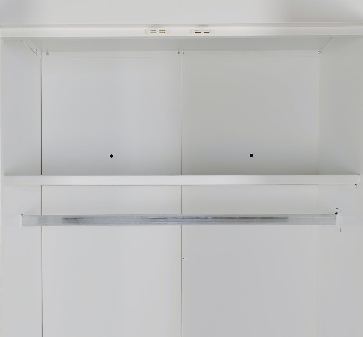 Modern White Gloss 3-Door Wardrobe with Black Handles