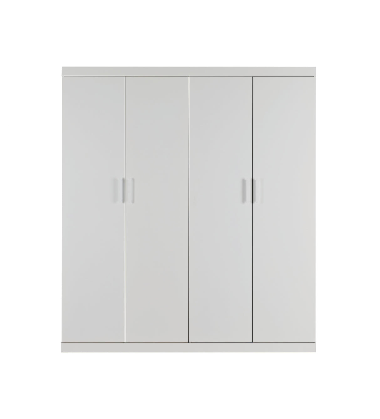 Elegant 4-Door White Gloss Wardrobe