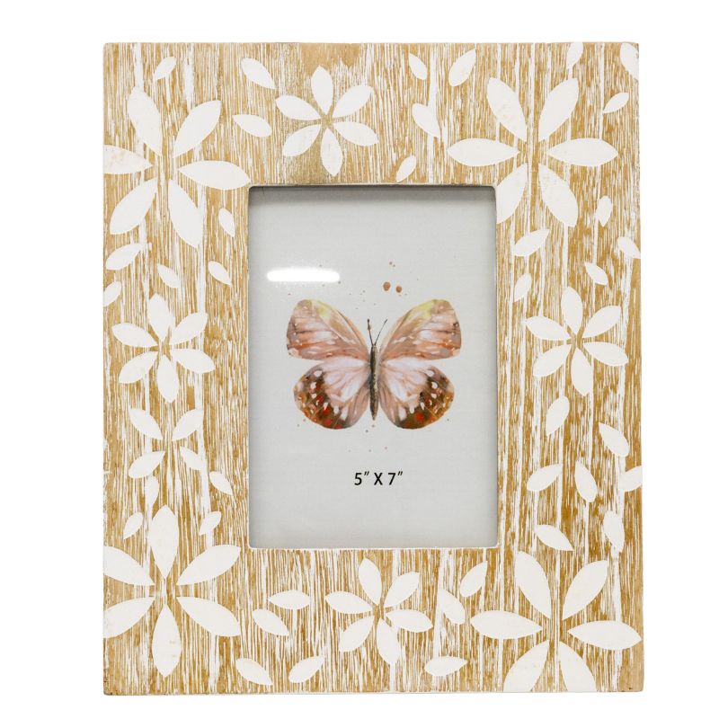 Flowers Design Photo Frame Decorative Home Picture Frame for Table and Wall Display