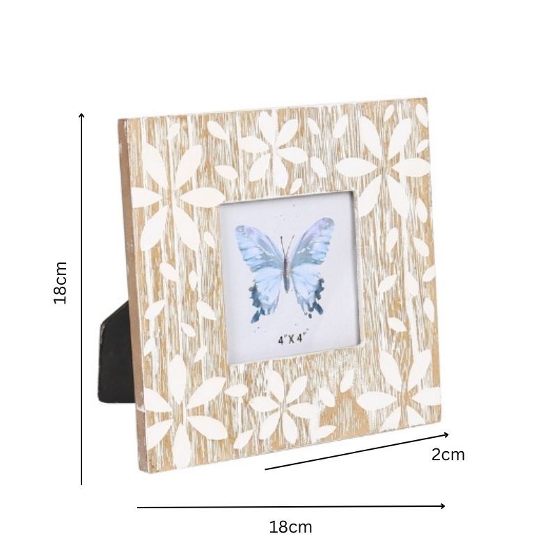 Flowers Design Photo Frame Decorative Home Picture Frame for Table and Wall Display