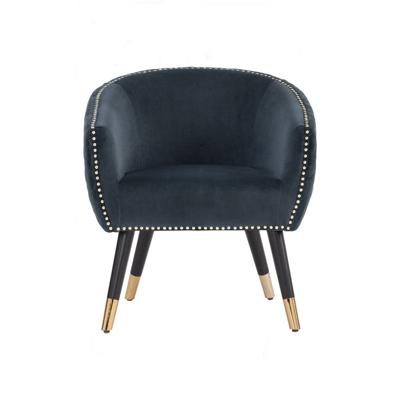 Deniz Lounge Chair - Elegant Accent Armchair in Dim Blue Arctus
