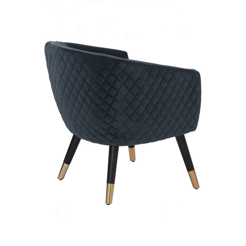 Deniz Lounge Chair - Elegant Accent Armchair in Dim Blue Arctus