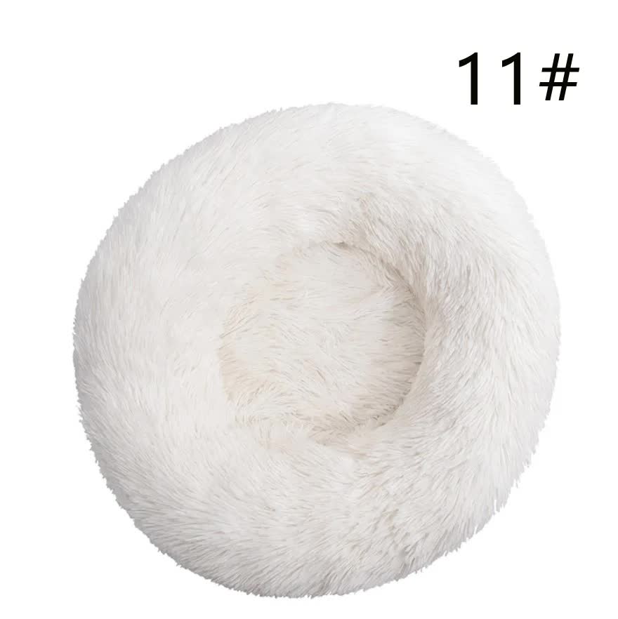 Calming Faux Fur Round Pet Bed