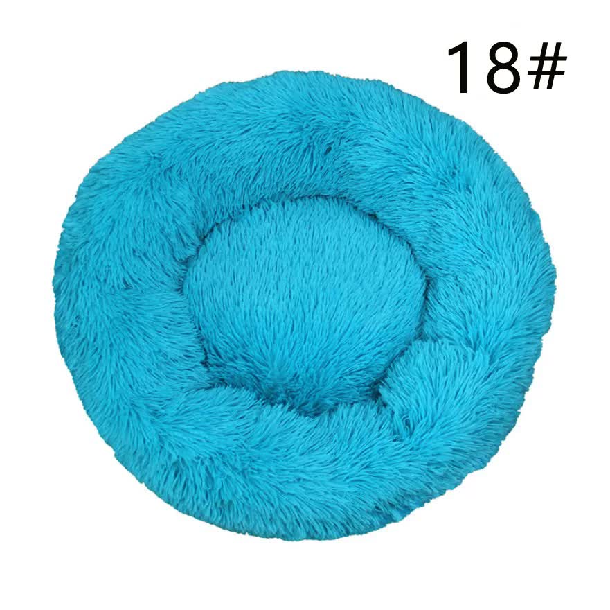 Calming Faux Fur Round Pet Bed