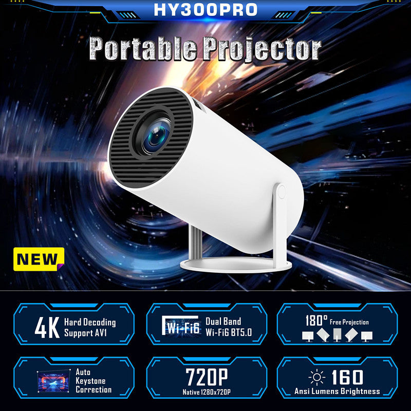 HY300PRO Portable 4K HD Projector