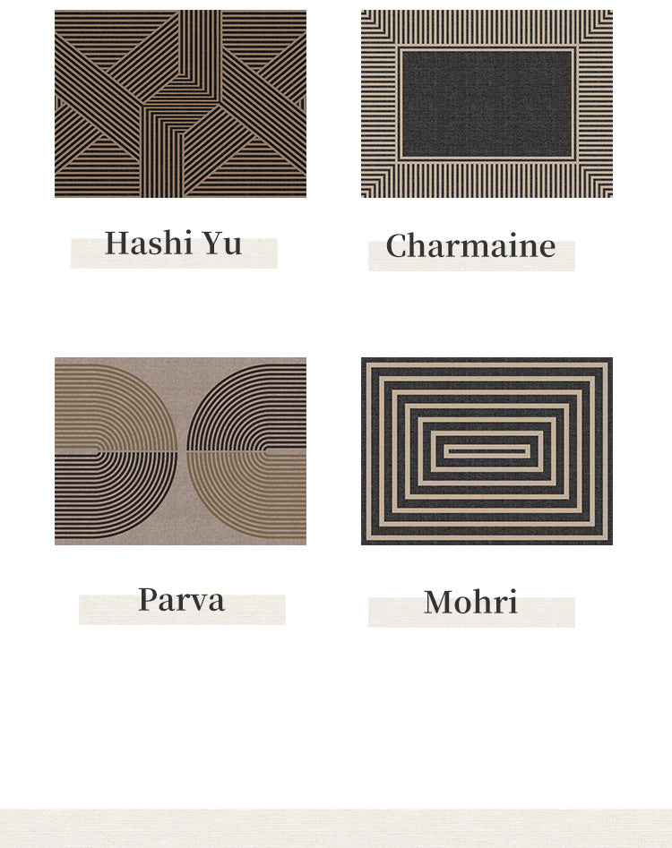 50*80cm Brown Style 6 Geometric Patterns Outdoor Entryway Mat - Non-Slip Welcome Rug for Front Door