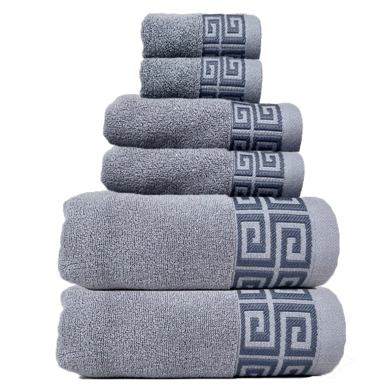 Luxury Cotton Towel Set - 6-Piece Highly Absorbent Bath & Hand Towels Collection