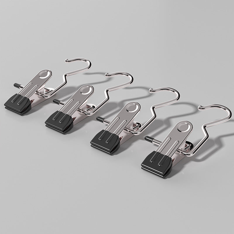 Premium Black Stainless Steel Hanging Clips Set