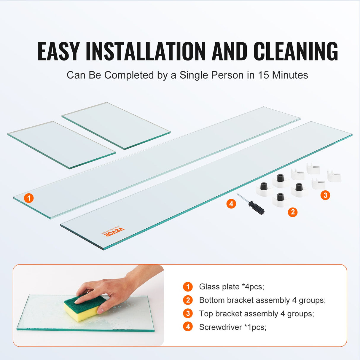 Tempered Glass Wind Guard for Fire Pits