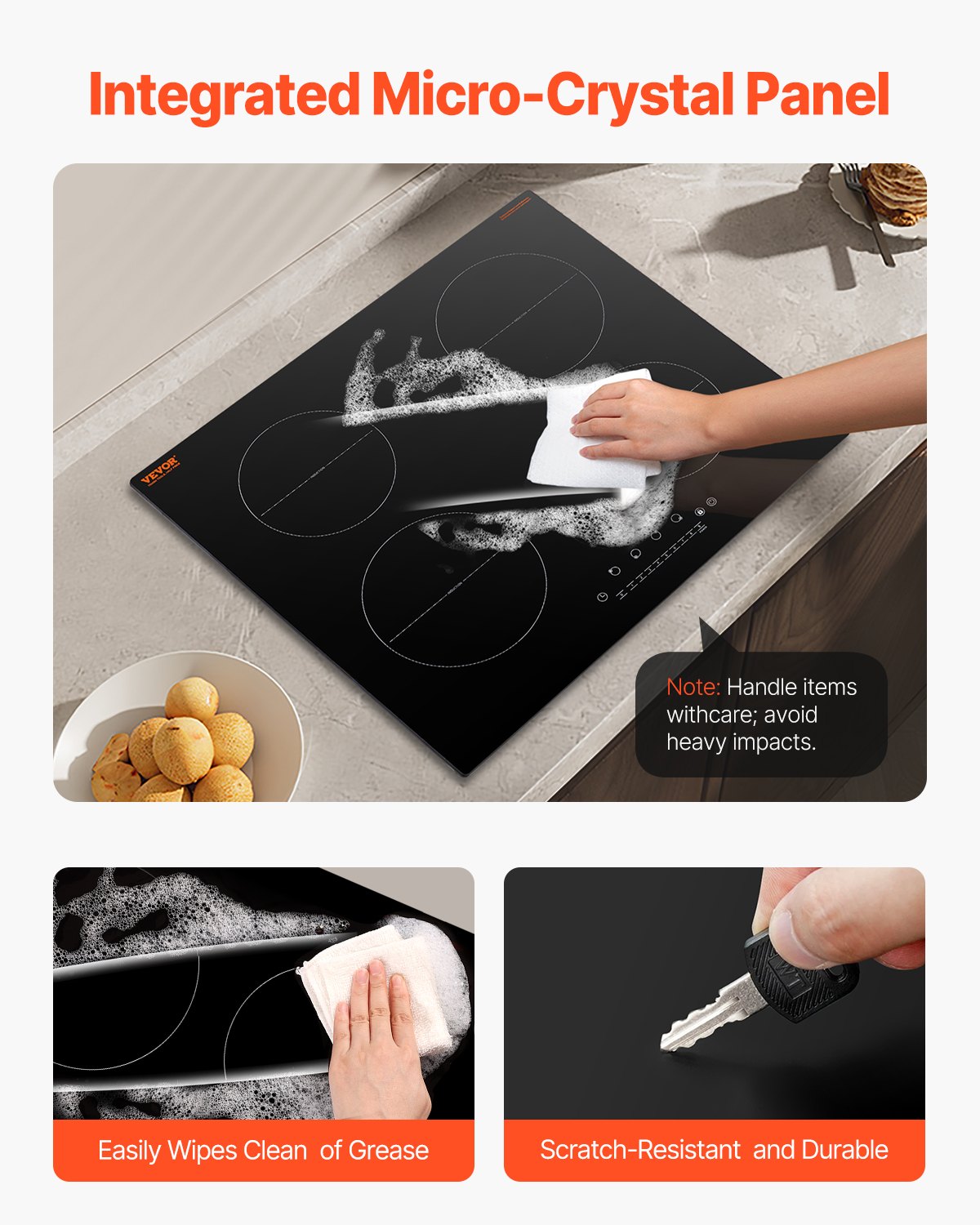 6000W 4 Burner Induction Cooktop with Touch Control