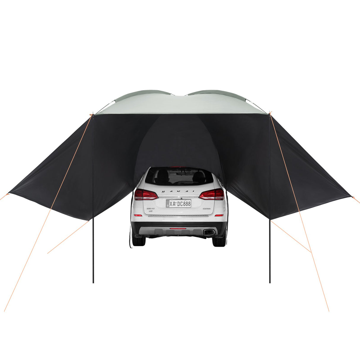 VEVOR Vehicle Awning, Large 10' x 7' Shade Coverage Car Side Awning, PU2000mm UV50+ Car Awning with Extended Side Canopies and Portable Storage Bag, Suitable for Truck, SUV, Van, Campers