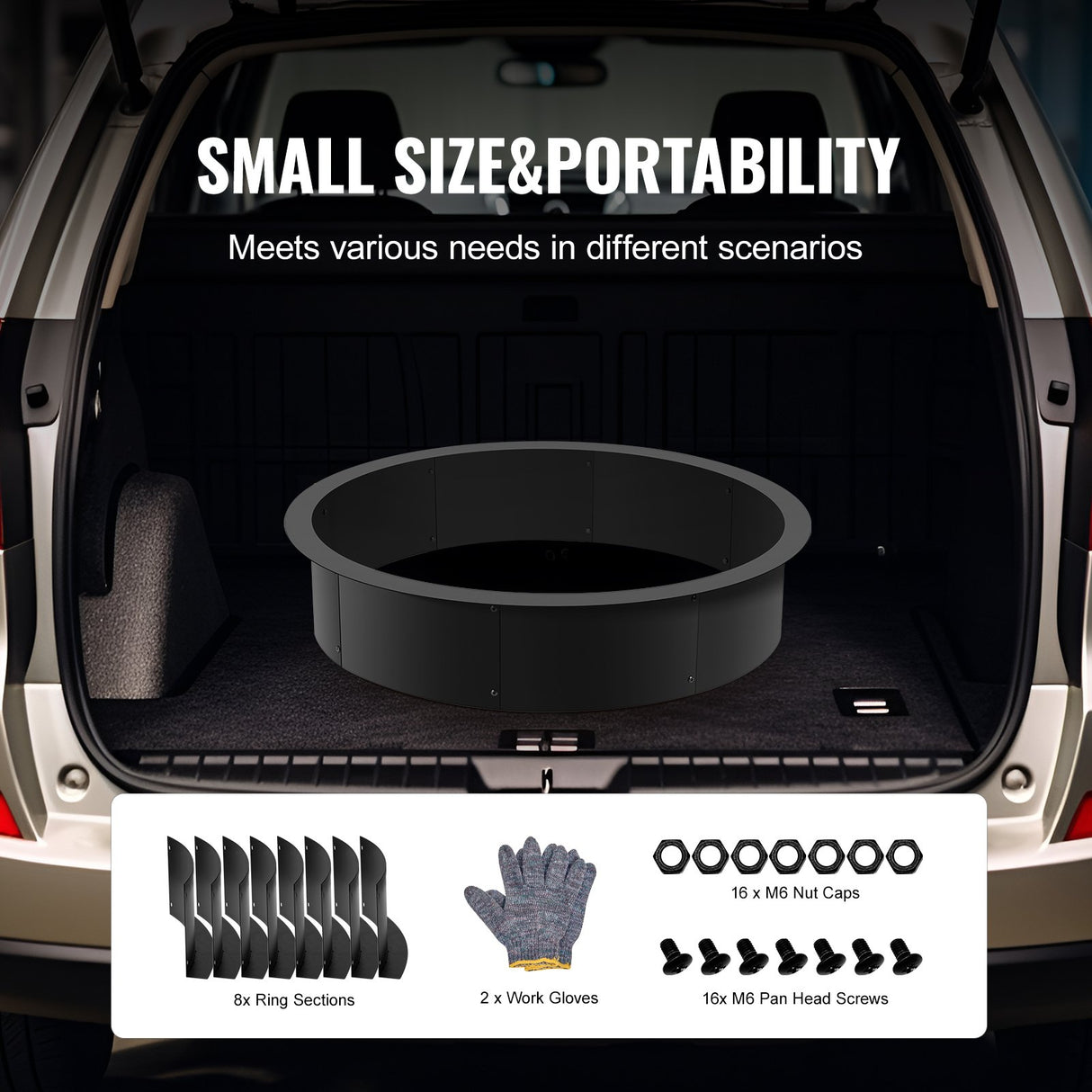 Round High-Temperature Steel Fire Pit Ring