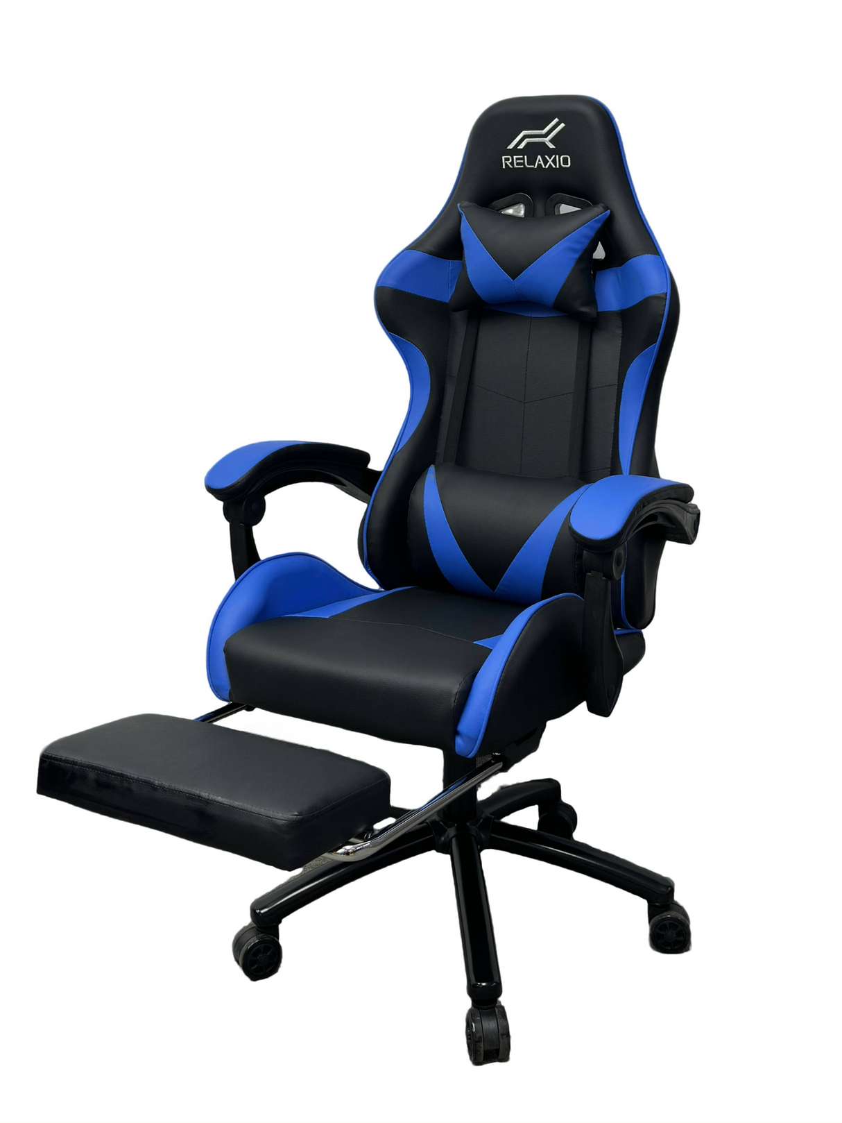 Ergonomic Gaming Chair with Headrest and Footrest
