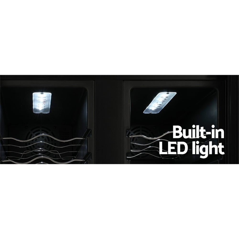 Devanti Dual Zone Wine Cooler - 24 Bottles