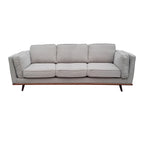 York 3 Seater Beige Fabric Sofa