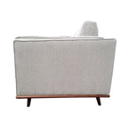 York 3 Seater Beige Fabric Sofa