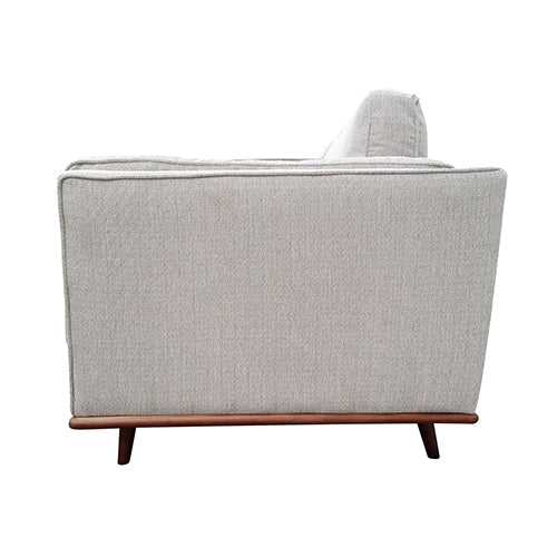 York 3 Seater Beige Fabric Sofa