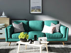 Teal Fabric 3 Seater Sofa Lounge Set