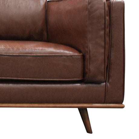 Modern Single Seater Armchair with Wooden Frame and Dual Layer Upholstery