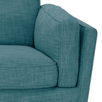 York Teal Fabric 2 Seater Sofa