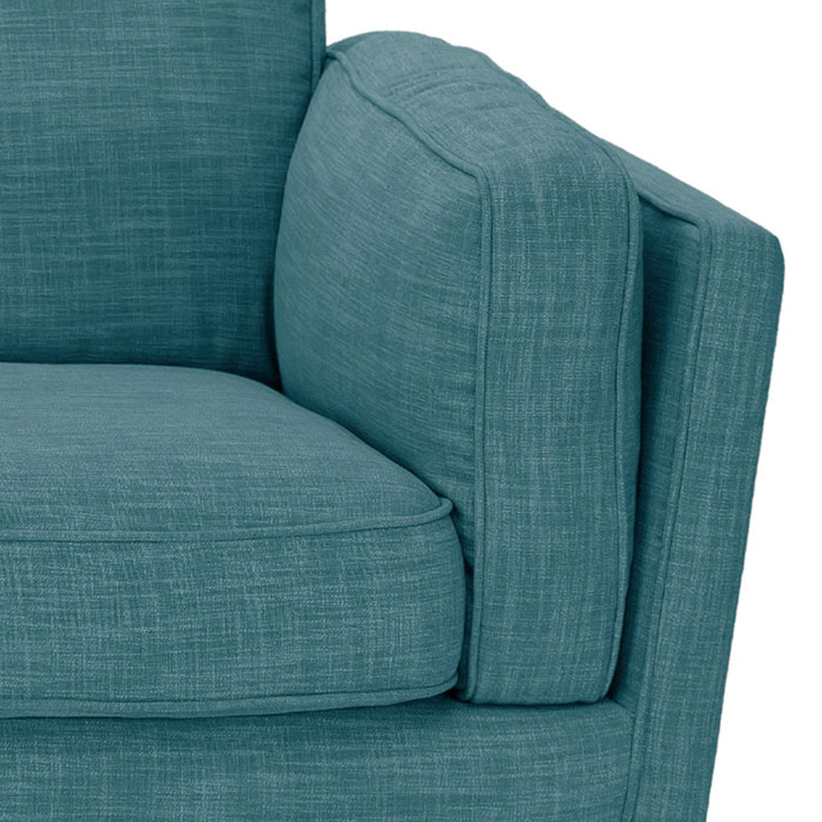 York Teal Fabric 2 Seater Sofa