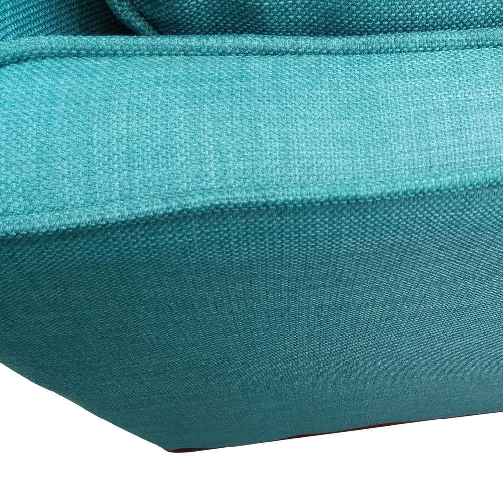 York Teal Fabric 2 Seater Sofa