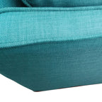 York Teal Fabric 2 Seater Sofa