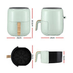 Devanti 5L Air Fryer Touch Control 1700W Green