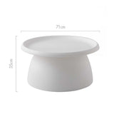 Artiss Round 71CM White Coffee Table