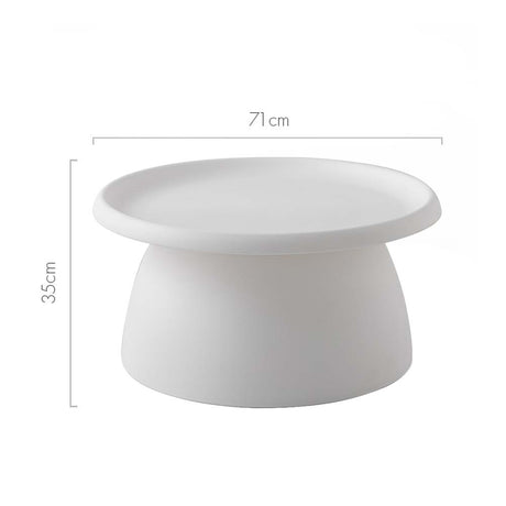 Artiss Round 71CM White Coffee Table