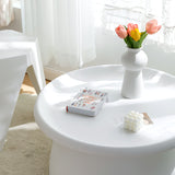 Artiss Round 71CM White Coffee Table