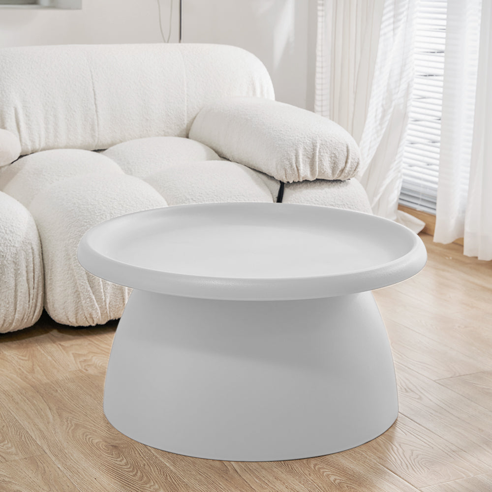 Artiss Round 71CM White Coffee Table