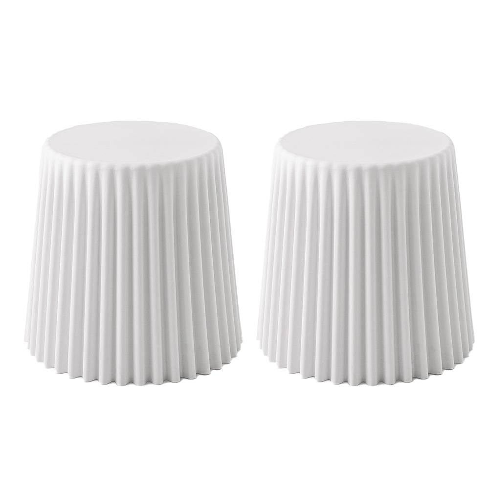 Artiss Cupcake White Plastic Bar Stools